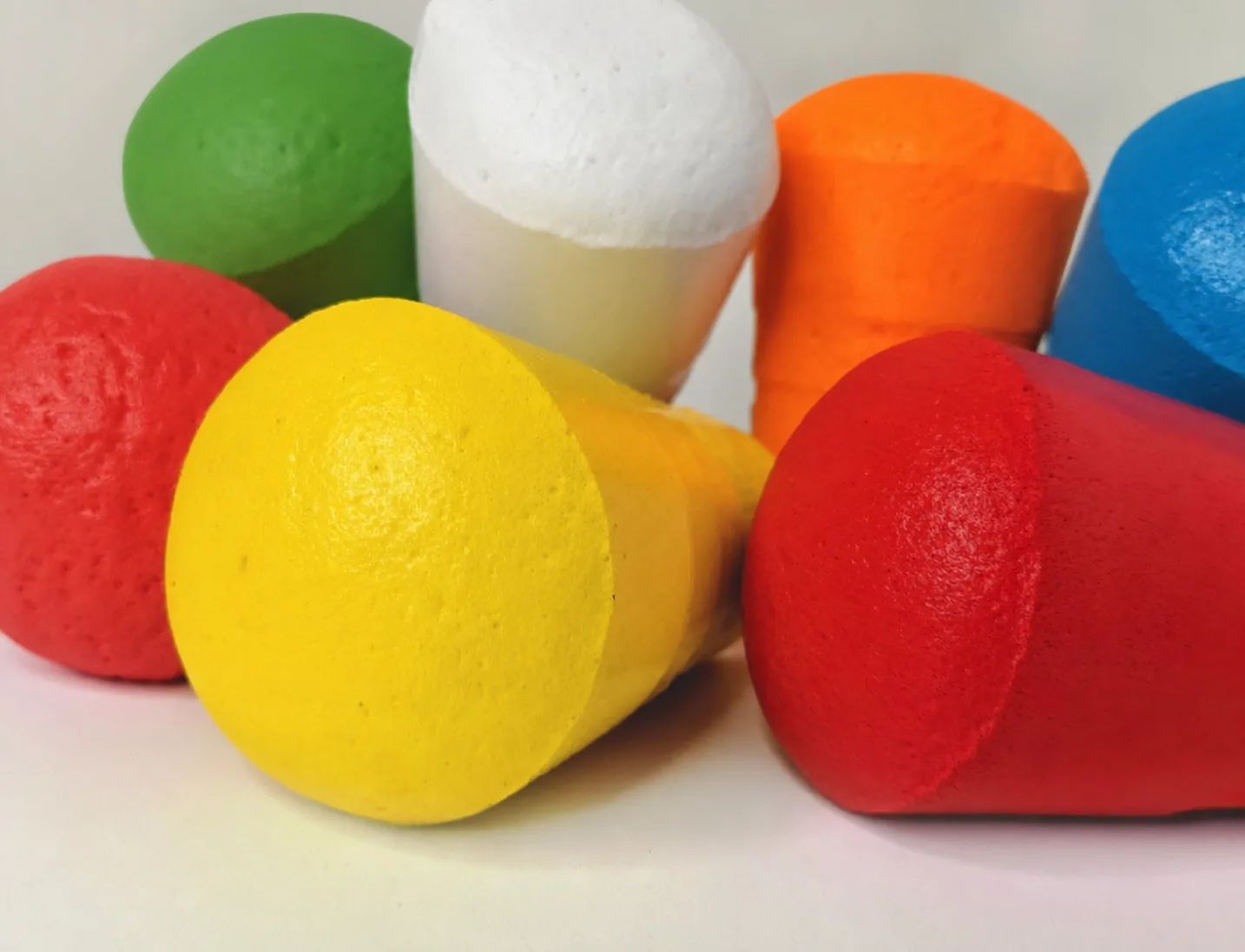 Colored PUR parts — mass coloring in RAL colors